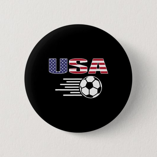 Prachtig Amerika Voetbal Fans T-shirt - Usa Vlag F Ronde Button 5,7 Cm (Voorkant)