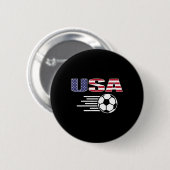 Prachtig Amerika Voetbal Fans T-shirt - Usa Vlag F Ronde Button 5,7 Cm (Voorkant /achterkant)