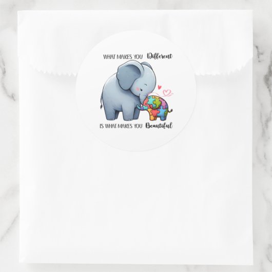 "Prachtig anders - Autisme Bewustzijn Stickers (Tas)