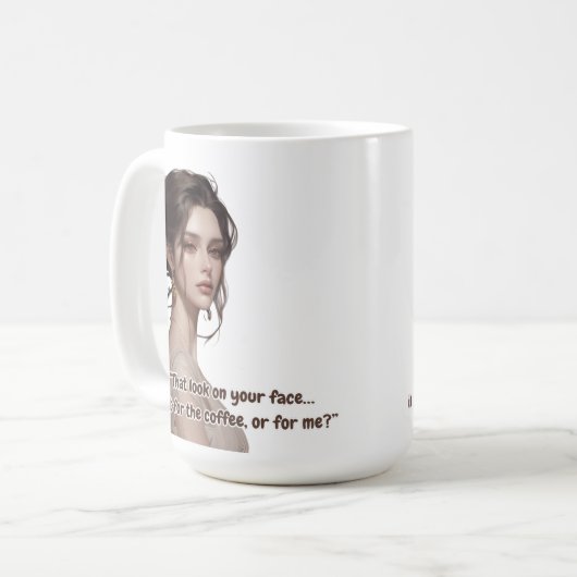 Prachtig anime meisje koffiemok (Voorkant links)