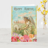 Prachtig antiek afbeelding van de paaskaart kaart (Gele Bloem)