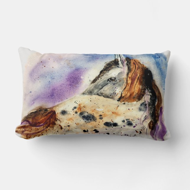 Prachtig Appaloosa Horse Sierkussen LG Rechthol Kussen (Voorkant)