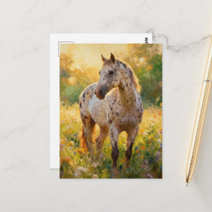 Prachtig Appaloosa-paard in de weide  Briefkaart