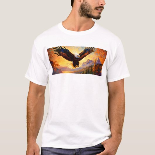 Prachtig Art Nouveau Eagle T-shirt ontwerp – Mysti (Voorkant)