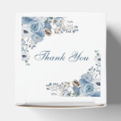 Prachtig Asblauw bloemig Baby shower Bedankdoosjes (Bovenkant)