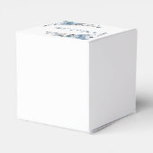 Prachtig Asblauw bloemig Baby shower Bedankdoosjes (Achterkant)