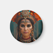 Prachtig Azteeks vrouwenportret Magneet (Voorkant)