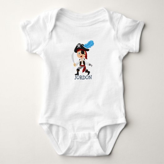 Prachtig babyrompertje met piraatje romper (Voorkant)
