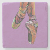 Prachtig Ballet Pointe Schoenen Marmeren Onderzett Stenen Onderzetter (Voorkant)