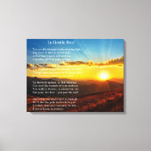 Prachtig begrafenislofrede gedicht canvas afdruk (Voorkant)