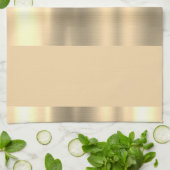 Prachtig beige en gouden ontwerp theedoek (Gevouwen)