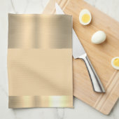 Prachtig beige en gouden ontwerp theedoek (Quarter Fold)