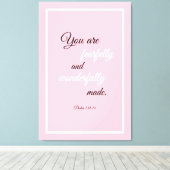 Prachtig bemoedigend Bijbelcitaat uit de Schrift Canvas Afdruk (Insitu (Houten vloer))