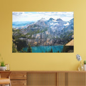 Prachtig berg- en oceaangezicht canvas afdruk (Insitu (Woonkamer))