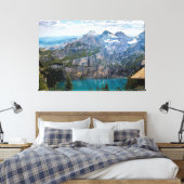 Prachtig berg- en oceaangezicht canvas afdruk (Insitu (Slaapkamer))