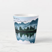 Prachtig berglandschap met John Muir-woorden Latte Mok (Voorkant)