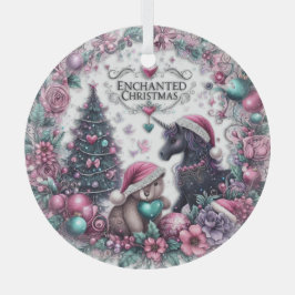 Prachtig betoverd kerstornament glas ornament