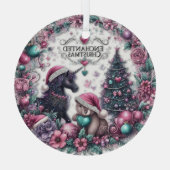 Prachtig betoverd kerstornament glas ornament (Achterkant)