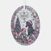 Prachtig betoverd kerstornament glas ornament (Voorkant links)