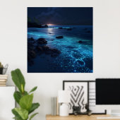 Prachtig bioluminescent strand poster (Thuiskantoor)
