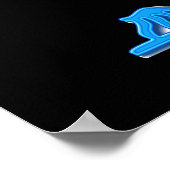 PRACHTIG BLAUW 50E VERJAARDAG ONTWERP POSTER (Hoek)