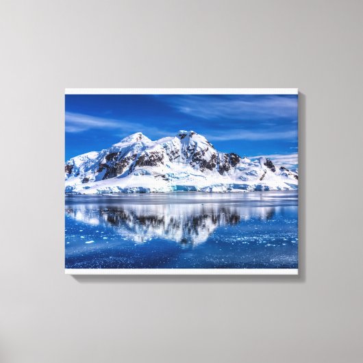 prachtig blauw Antarctica Canvas Afdruk (Voorkant)
