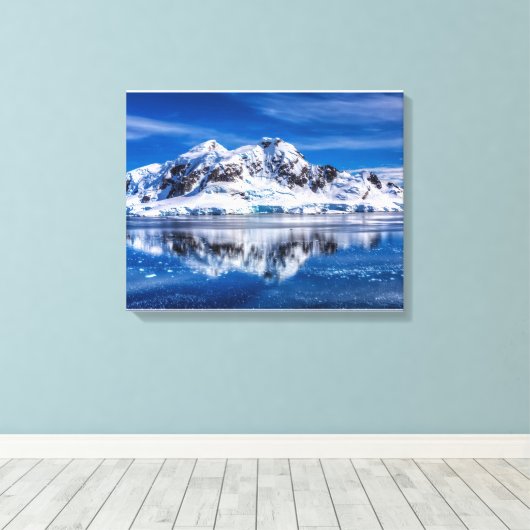 prachtig blauw Antarctica Canvas Afdruk (Insitu (Houten vloer))