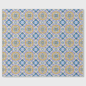 💙 prachtig blauw Azulejos IV Verpakkingspapier Cadeaupapier (Vlak)
