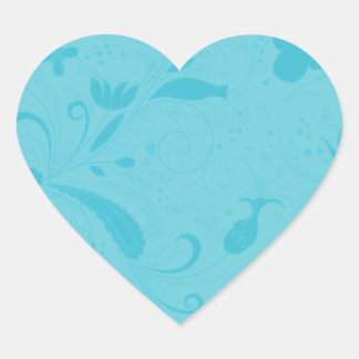 Prachtig blauw bloemenhuwelijksgeschenk hart sticker