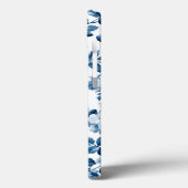 Prachtig Blauw Bloemmotief Case-Mate iPhone Case (Achterkant / Links)