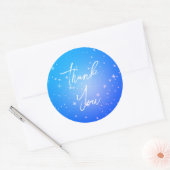 Prachtig blauw dank u stickers (Envelop)