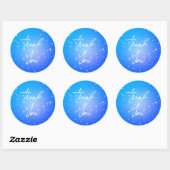 Prachtig blauw dank u stickers (Vel)