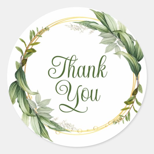 Prachtig blauw dank u stickers (Voorkant)