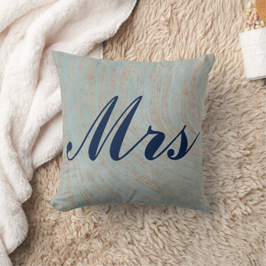 Prachtig blauw en koper marmeren ontwerp Mr en Mrs Kussen (Deken)