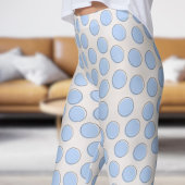 Prachtig blauw en sneeuwwit Polka Dot Pattern Leggings