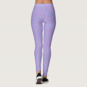 Prachtig blauw en Wisteria Polka Dot Pattern Leggings (Achterkant)
