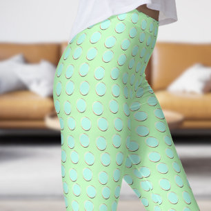 Prachtig blauw en Zee groen Polka Dot Pattern Leggings