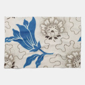 Prachtig blauw met Stippled Floral Print | Teerhan Theedoek (Horizontaal)