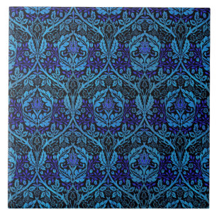 prachtig blauw model voor nieuwe kunstvorm tegeltje