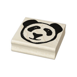 Prachtig blauw Panda Beer Rubberstempel