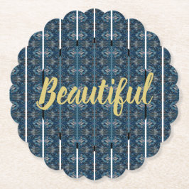 Prachtig blauw papier Onderzetter - Adiela Akoo