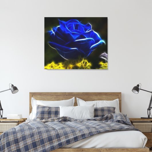 Prachtig blauw Roos Canvas Afdruk (Insitu (Slaapkamer))
