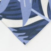Prachtig blauw Tropisch Patroon Fleece Deken (Hoek)