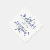 Prachtig blauw Wildflower Baby shower Servet (Hoek)