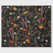 Prachtig bloeiend weidebloemen patroon cadeaupapier (Vlak)