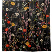 Prachtig bloeiend weidebloemen patroon douchegordijn (Voorkant)