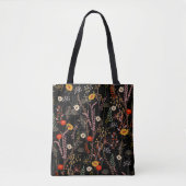Prachtig bloeiend weidebloemen patroon tote bag (Voorkant)