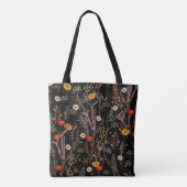 Prachtig bloeiend weidebloemen patroon tote bag (Achterkant)