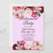 Prachtig Bloemen Boeket Pensioen Party Kaart (Voorkant)