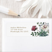 Prachtig bloemenadres etiket (Insitu)